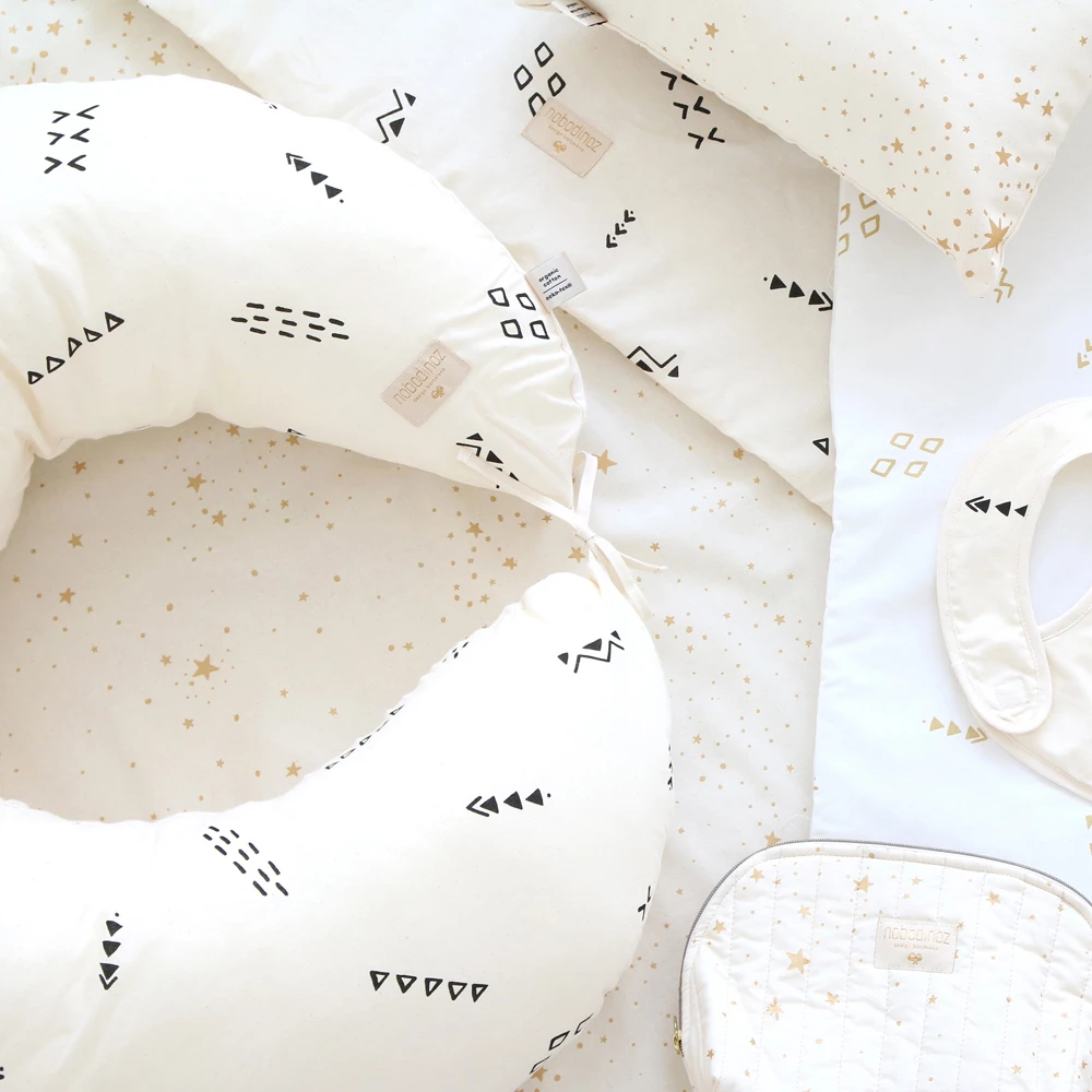 Hot Sale π Best reviews of π Sunrise Bubble Organic Cotton Breastfeeding Pillow Midnight blue Nobodinoz Design Baby π€© π - Image 2