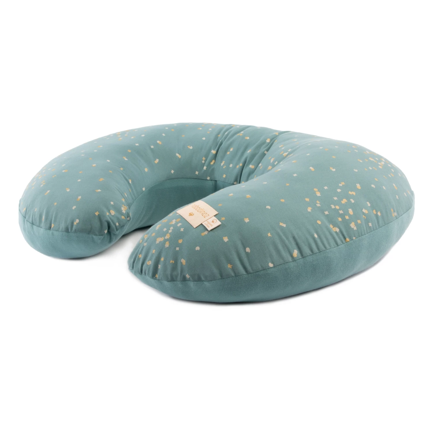 Promo π Discount π Sunrise Confetti Organic Cotton Nursing Cushion Green Nobodinoz Design Baby π π₯°