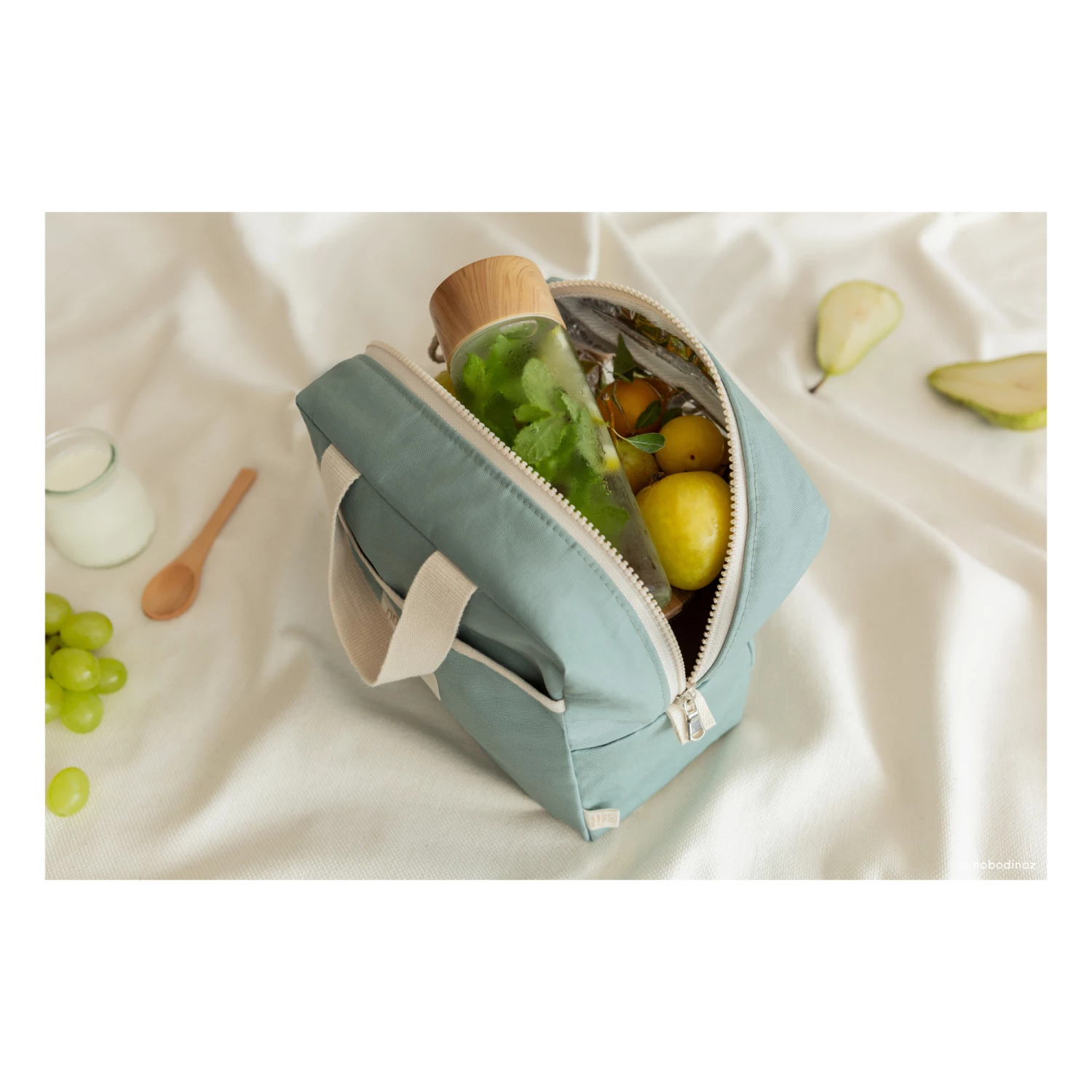 New π Top 10 β Sunshine Isotherm Lunch Bag Eden green Nobodinoz Design Children π π - Image 3