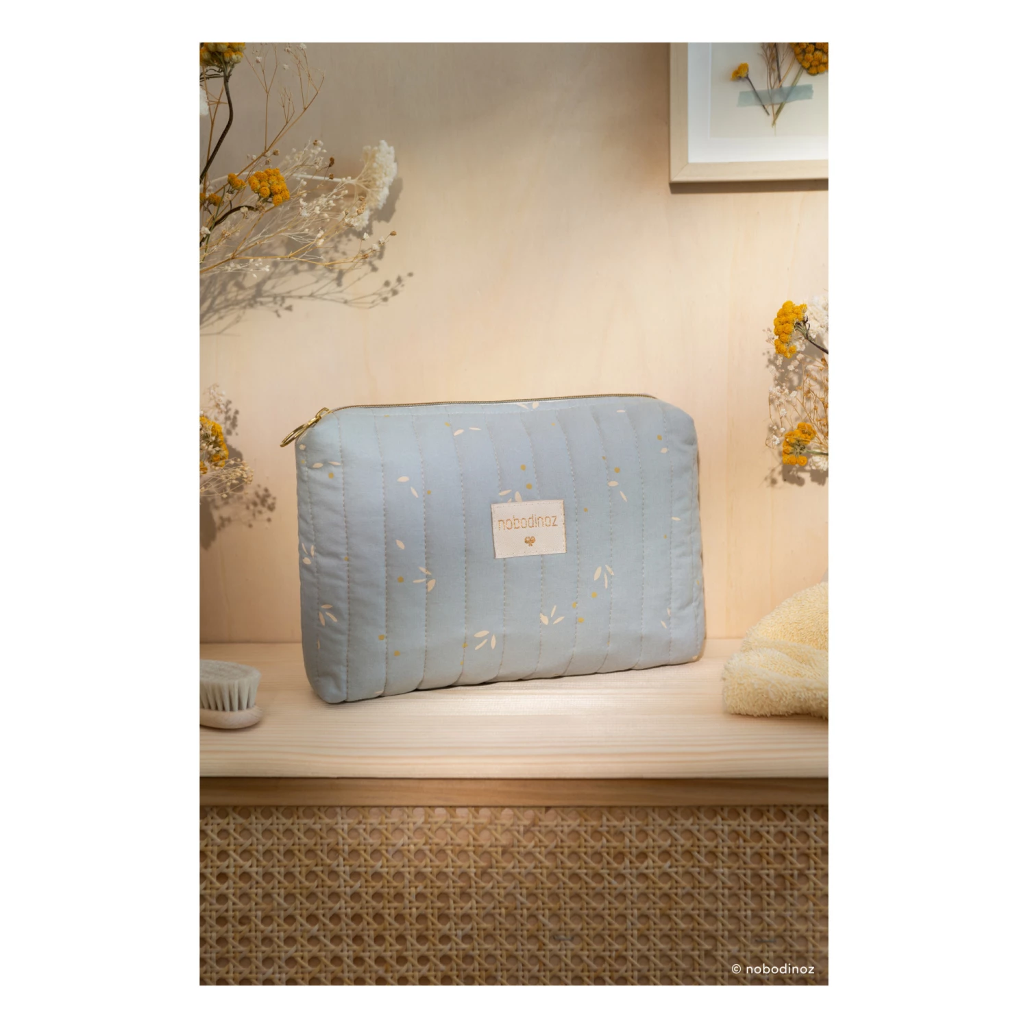 Discount π Coupon π Travel Willow Organic Cotton Toilet Bag Pale blue Nobodinoz Design Baby π₯ π₯° - Image 3