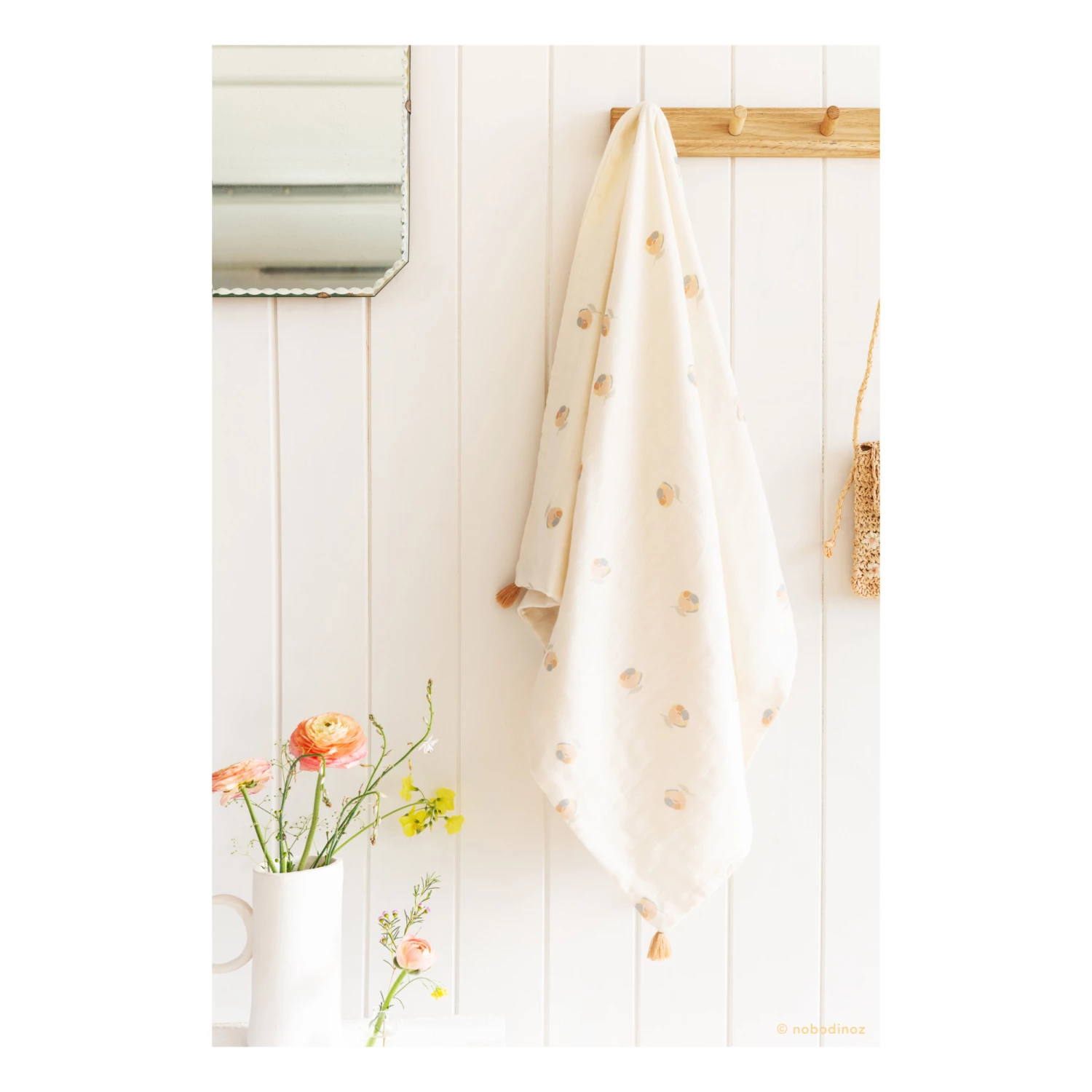 Flash Sale βοΈ Best Sale β Treasure Organic Cotton Blanket Cream Nobodinoz Design Baby π π - Image 2