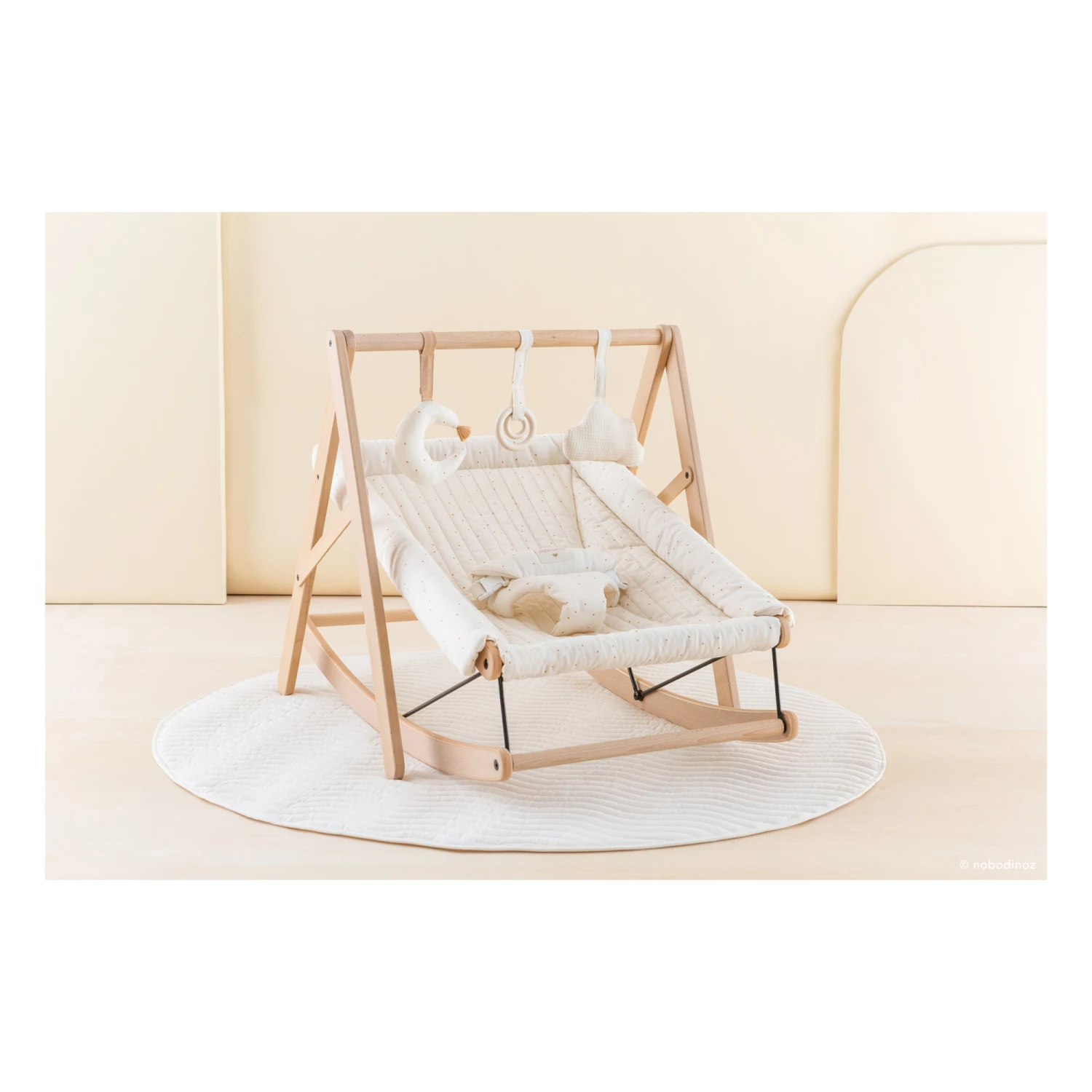 Buy π Flash Sale β Wooden Activity Arch with Toys Cream Nobodinoz Design Baby π₯° β€οΈ - Image 2