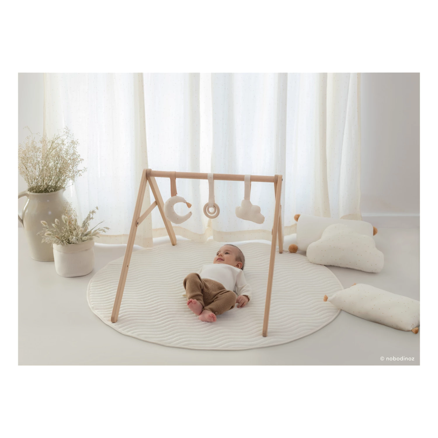 Buy π Flash Sale β Wooden Activity Arch with Toys Cream Nobodinoz Design Baby π₯° β€οΈ - Image 4